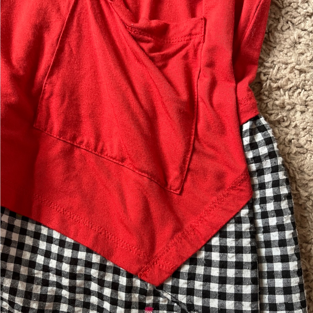 Lori Goldstein Mixed Media Tunic Short Sleeve Top Size Small